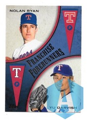 2013 Topps Franchise Forerunners FF-8 Nolan Ryan Yu Darvish Rangers